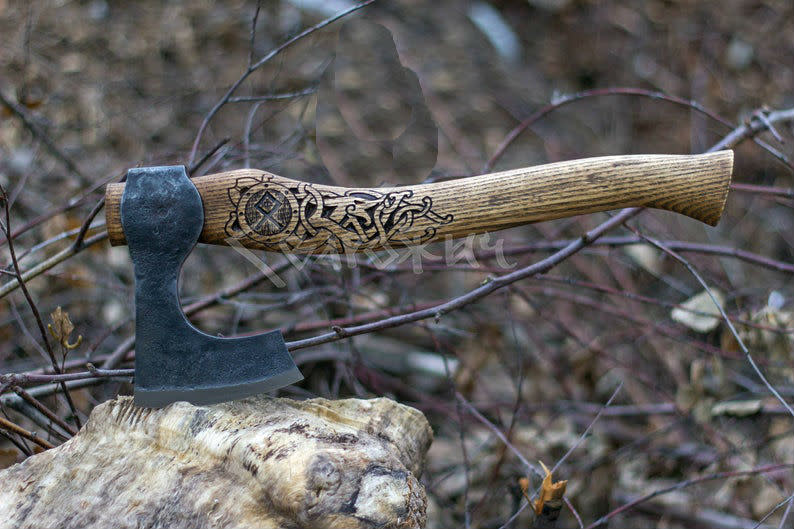 JS-Ukraine Hand-Forged Viking Axe - The Compleat Sculptor