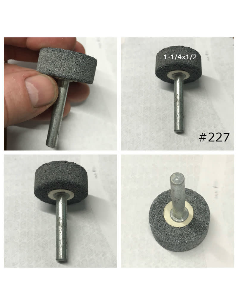 Norton #227 Silicon Carbide Mounted Stone Disc CU #227 1-1/4x1/2 (1/4 shank) CU