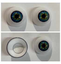 Just Sculpt Acrylic Eyes 22mm Blue Hazel (Pair)