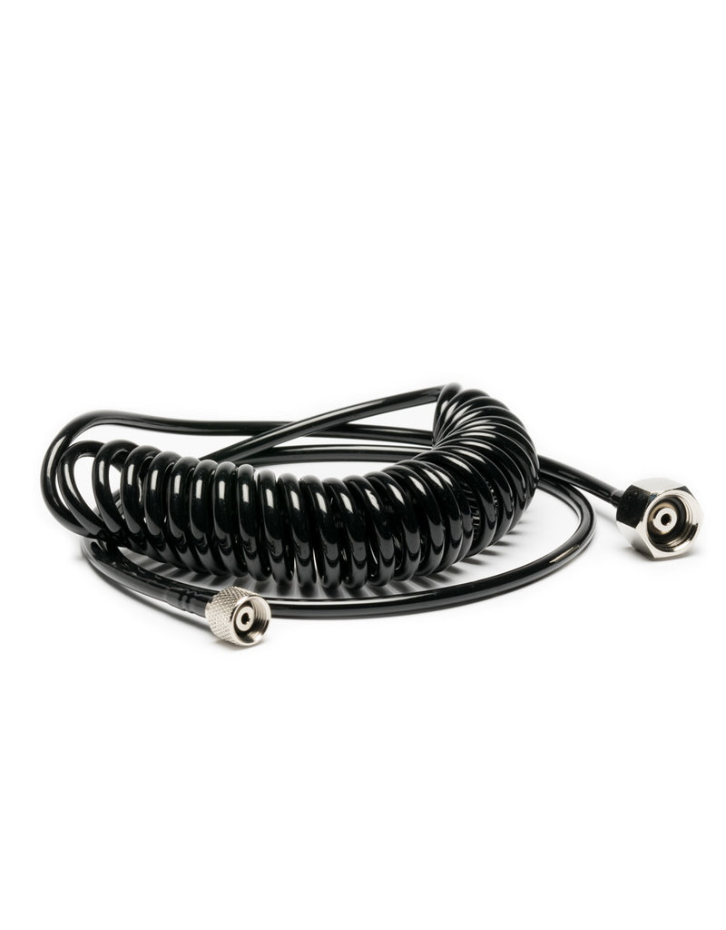 Iwata 6' Cobra Coil Airbrush Hose with Iwata Airbrush Fitting and 1/4" Compressor Fitting