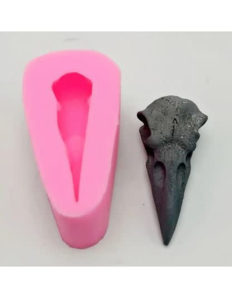 JS Molds Crow Skull Silicone Mold