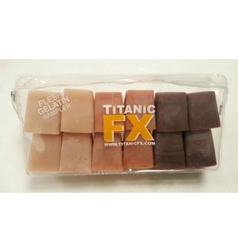 Titanic FX TITANIC FX PROSTHETIC GELATIN - FLESH TONE SAMPLE PACK - INCLUDES LIGHT, MEDIUM & DARK FLESH (1KG)