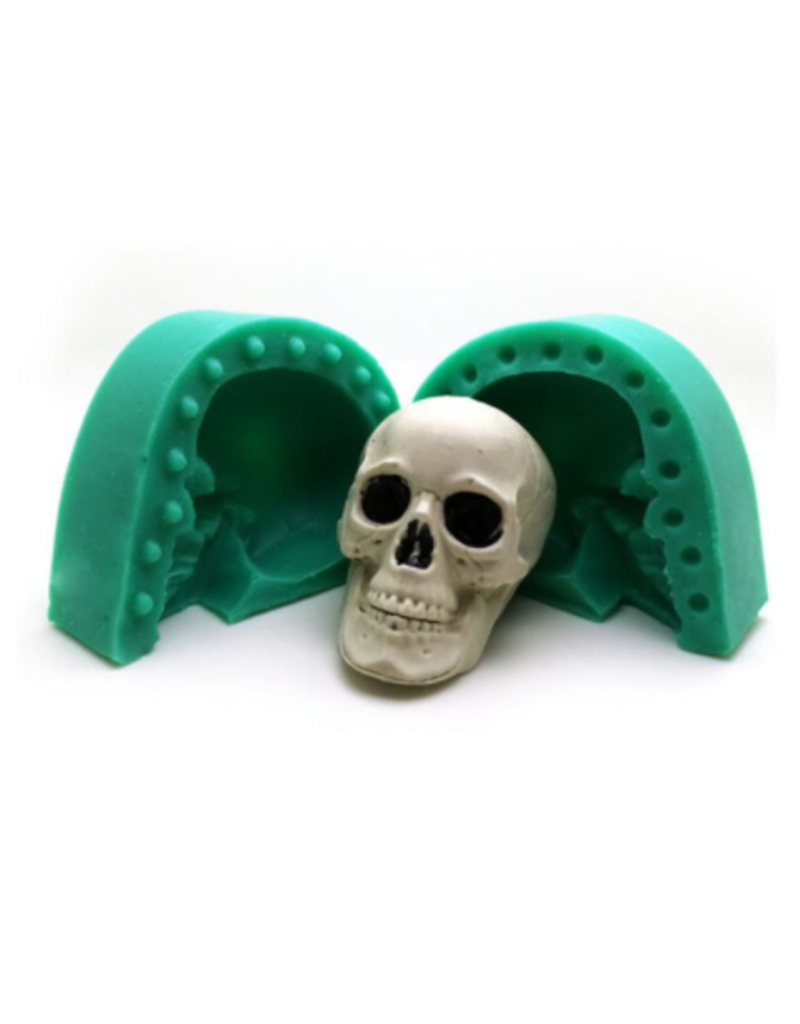 Just Sculpt Skull (2 part) Green Silicone Mold