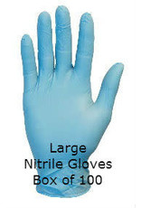 Gloveworks Nitrile Gloves Blue Industrial Powdered Large Box