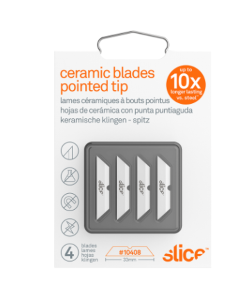 SLICE Box Cutter Blades (Pointed Tip) 4 Pack