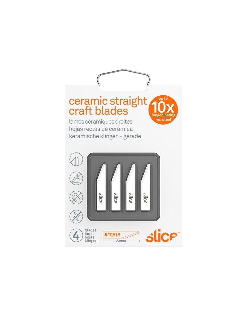 SLICE Craft Blades (Straight Edge, Rounded Tip) 4 Pack