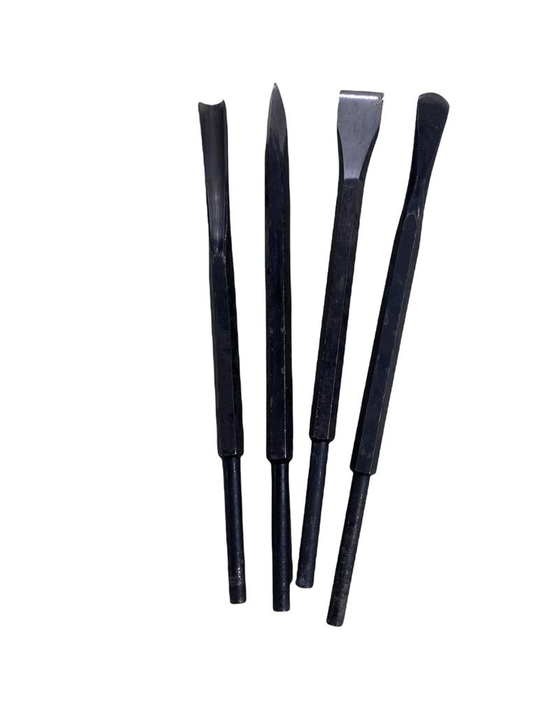 Sculpture House Steel Pneumatic Stone Carving Chisel Set 7mm (4pc)