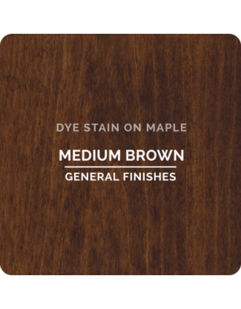 General Finishes Water Based Dye Stain Medium Brown Pint