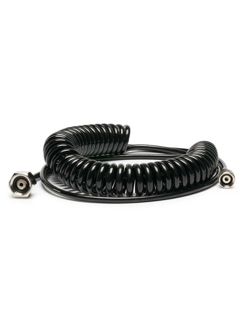 Iwata 10' Cobra Coil Airbrush Hose with Iwata Airbrush Fitting and 1/4" Compressor Fitting