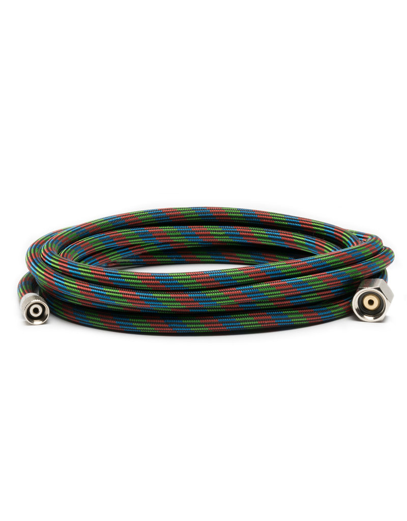 Iwata 10' Braided Nylon Airbrush Hose with Iwata Airbrush Fitting and 1/4" Compressor Fitting