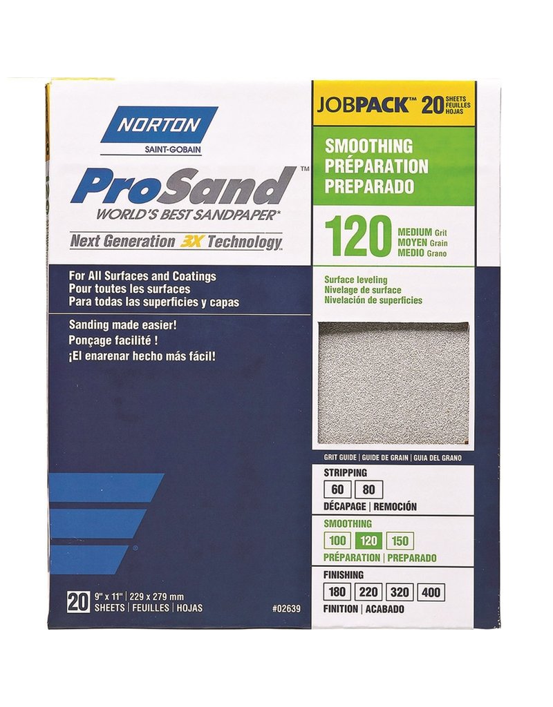 Norton Pro Sand Aluminum Oxide Sandpaper Sheets
