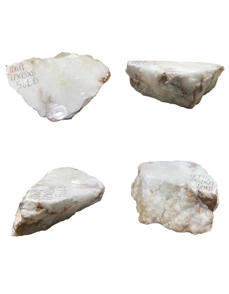 Stone 56lb Mario's White Translucent Alabaster 17x15x6 #101181
