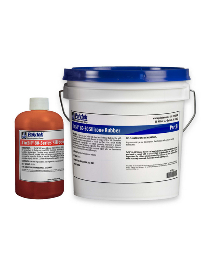 Polytek TinSil® 80-30 Silicone Rubber Gallon (9lb)