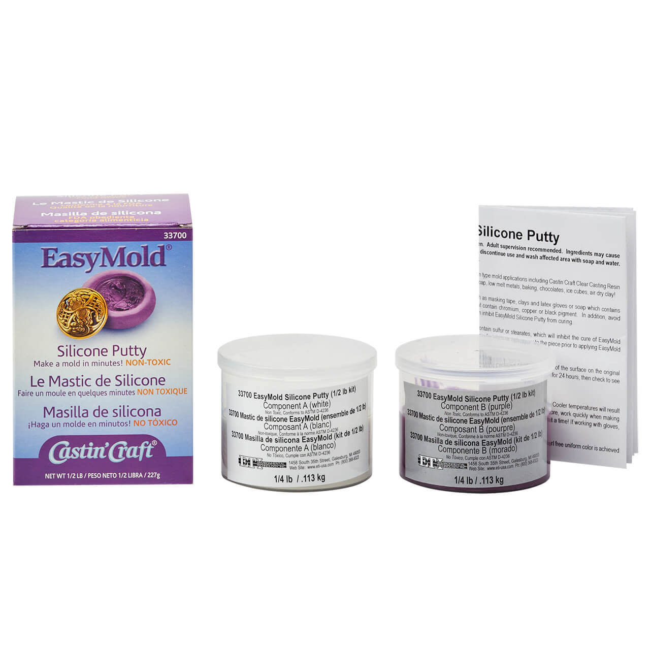 ▷ Buy Violet Silicone Putty 200gr for modelling