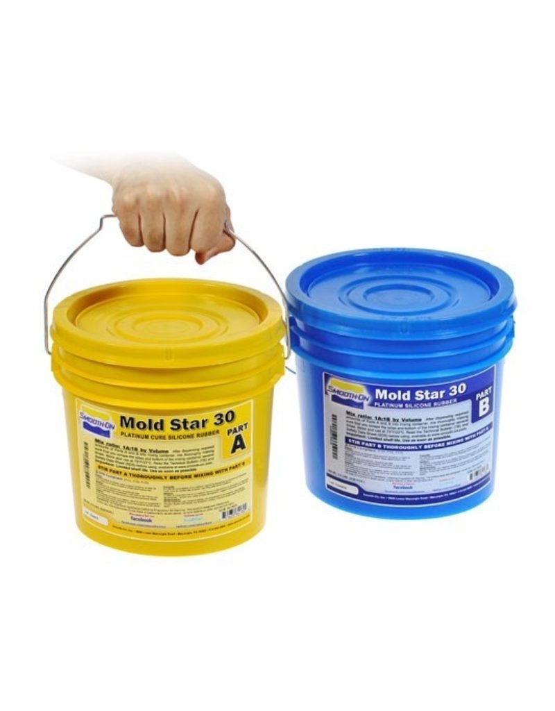 Smooth-On - Smooth-Cast 300 Liquid Plastic Compound & Mold Star 15 Slow Molding Silicone Rubber (1 Pint A & 1 Pint B)