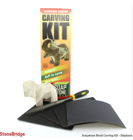 Stonebridge Soapstone Carving Kit - Elephant