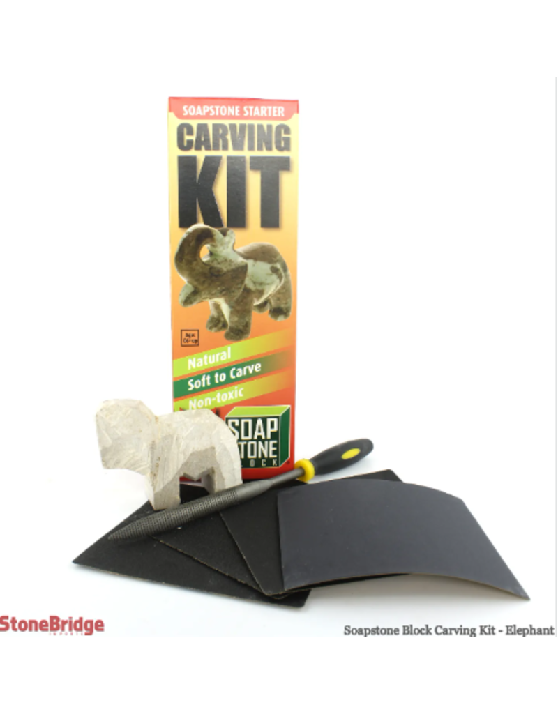 Soapstone Carving Kit - Elephant