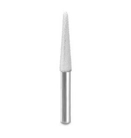 Taper 1/4" White Ex-Fine Grit Burr 1/4" Shank