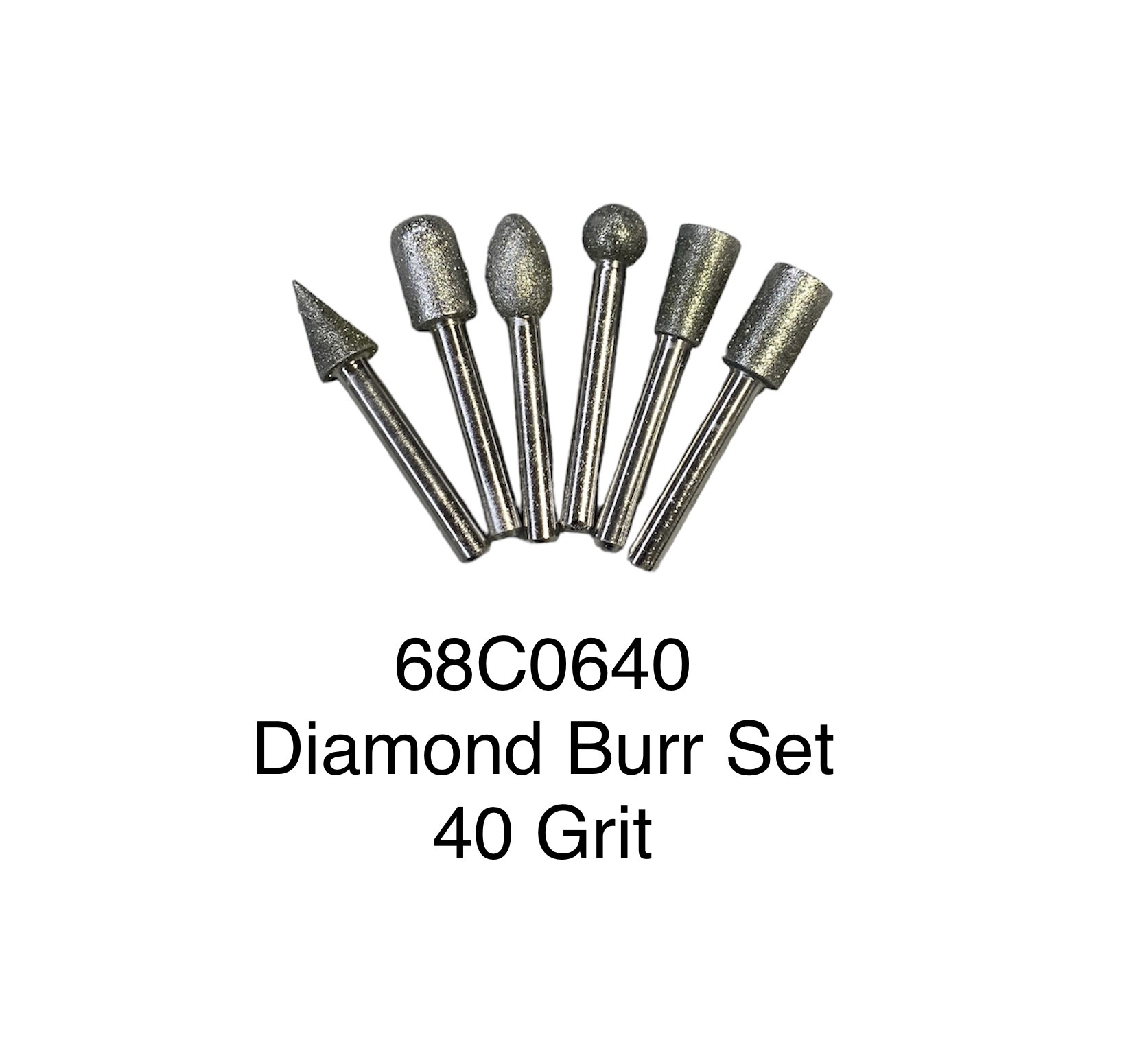 Just Sculpt 1/4 Diamond Burr Set (40grit) The Compleat Sculptor