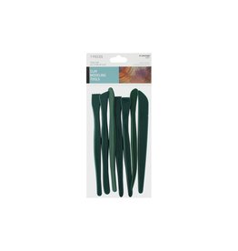 Just Sculpt Green Plastic Clay Tool Set (7 pieces)