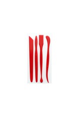 Just Sculpt Red Plastic Model Tool Set (4 Piece)