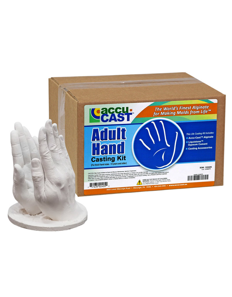 Hand Casting Kit With Wooden Base & Alginate, DIY Molding Adults