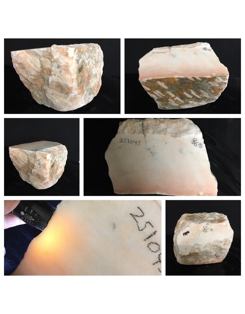 Stone 86lb Peach Translucent Alabaster 11x10x9 #251043