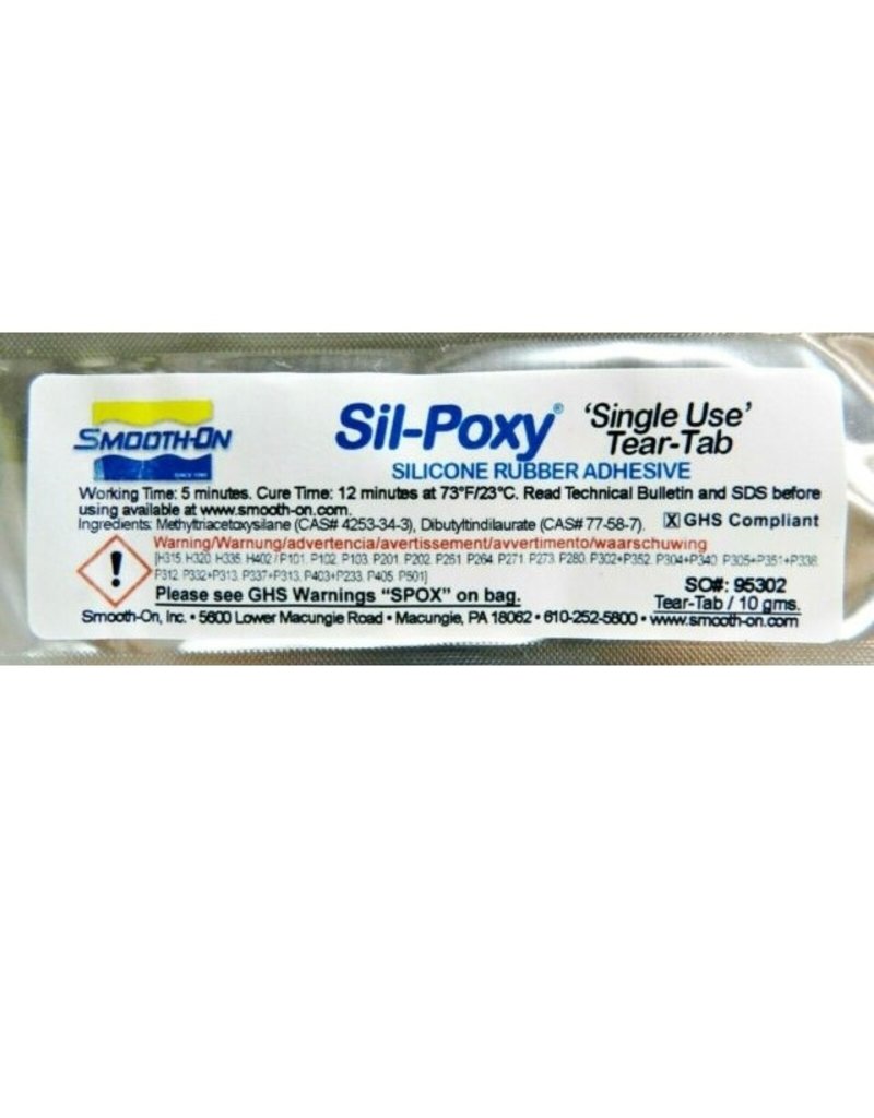 Smooth-On SIL-poxy Rubber Silicone Adhesive - 0.5 oz Tube Silpoxy 