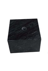 Just Sculpt Nero Marquina Marble Base 3-1/4x3-1/4x2-1/4  Center Hole