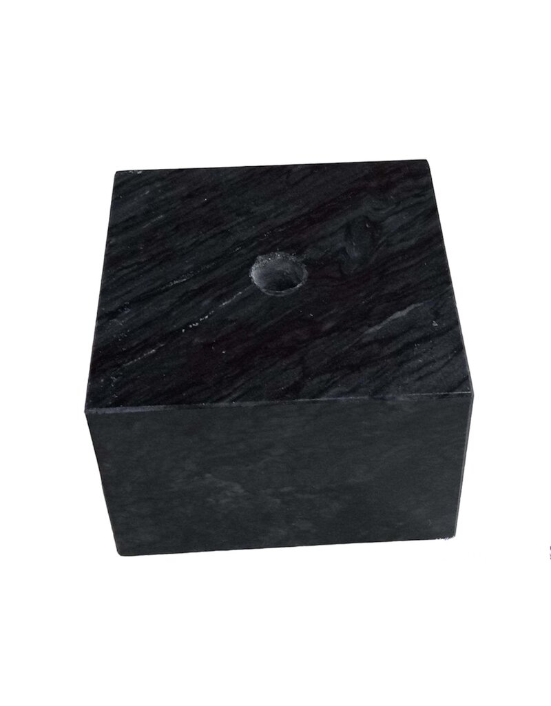 Just Sculpt Nero Marquina Marble Base 3-1/4x3-1/4x2-1/4  Center Hole