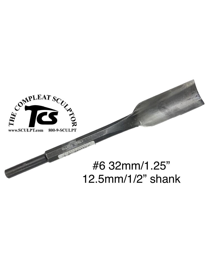 Milani Steel Pneumatic Wood Carving Gouges 6
