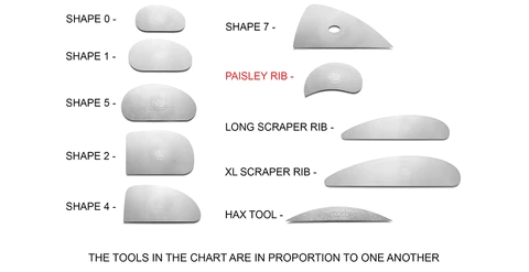 Mud Tools - Paisley Scraper Rib #MD-PSR