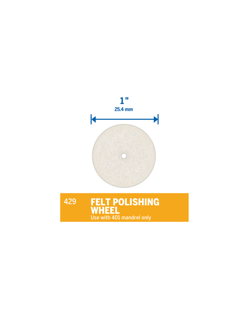 Felt Polishing Wheel 1 - The Compleat Sculptor