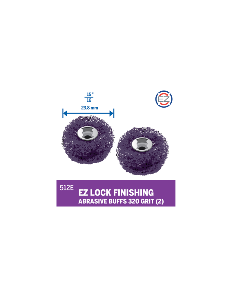 Dremel EZ Lock Finishing Abrasive Buffs 320 Grit (2 Pack) #512E