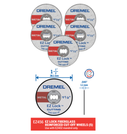 Dremel EZ Lock™ 1-1/2" Cut-off Wheels (5 Pack) #EZ456