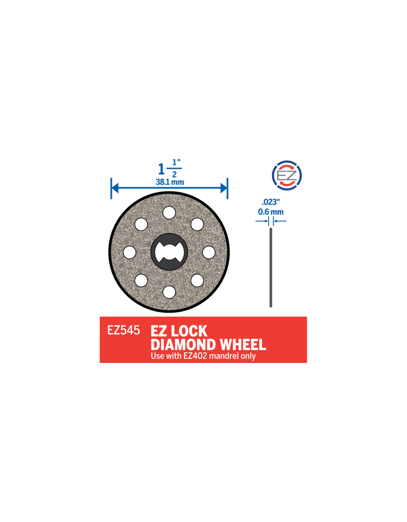 Dremel EZ Lock™ 1-1/2" Diamond Wheel #EZ545