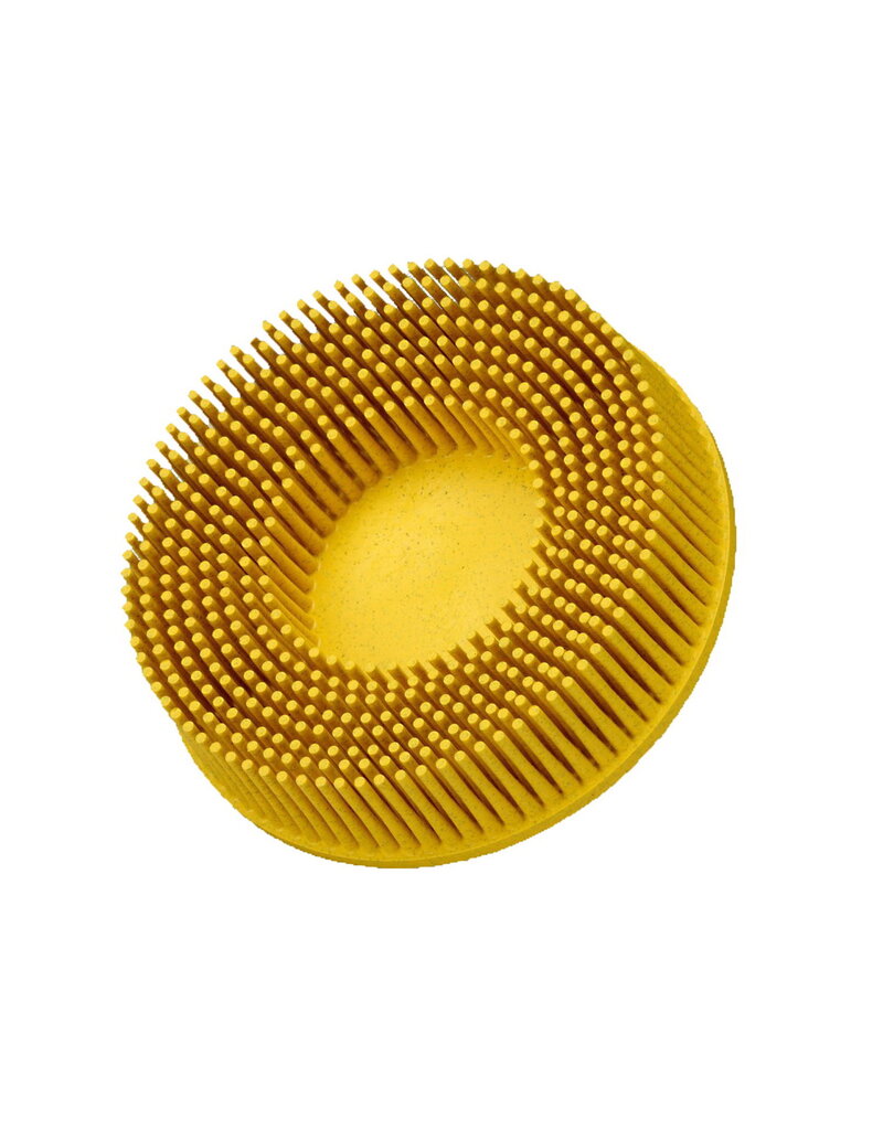 3M Scotch-Brite™ Roloc™ Bristle Brush 3'' TR Yellow 80 GRIT