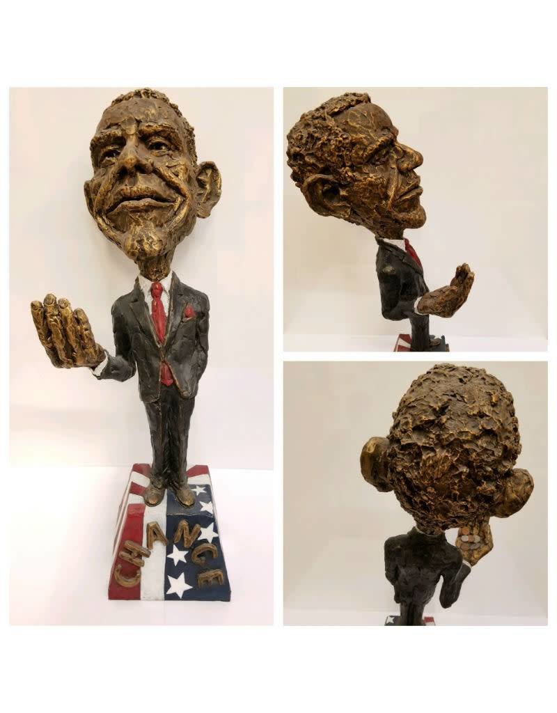 Just Sculpt Obama Sculpture "Spare Change"