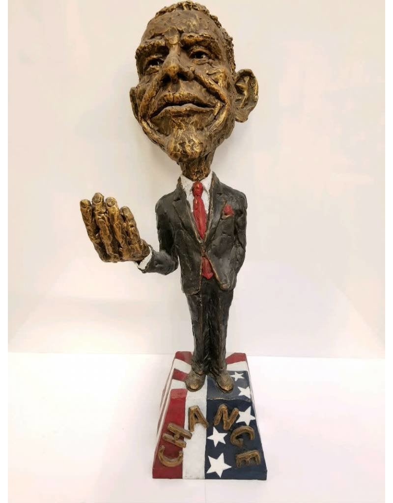 Just Sculpt Obama Sculpture "Spare Change"