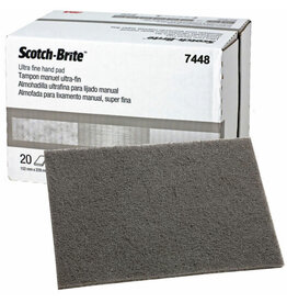 3M Gray Ultra Fine Scotch Brite Hand Pad 7448