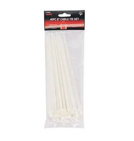 Just Sculpt Cable Ties White 8'' 40pc