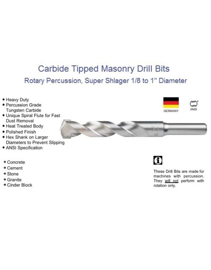 ITM Carbide Tipped Roto Percussion Drill Bits