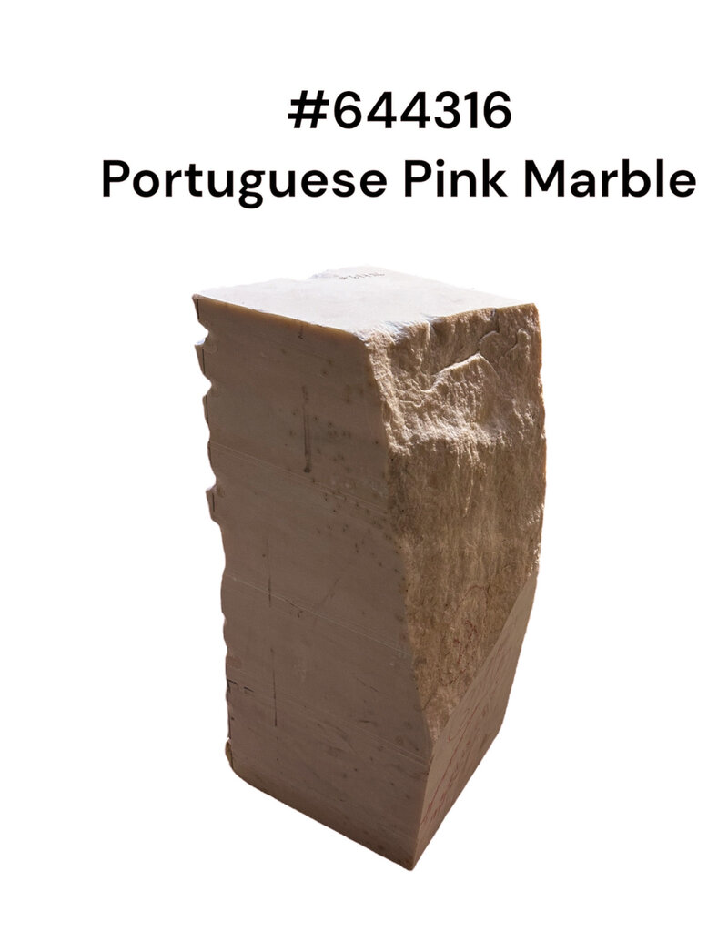 Stone 385lb Portuguese Pink Marble 13x8x28 #644316