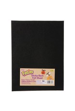 Just Sculpt Sticky Black Felt Sheet 9x12