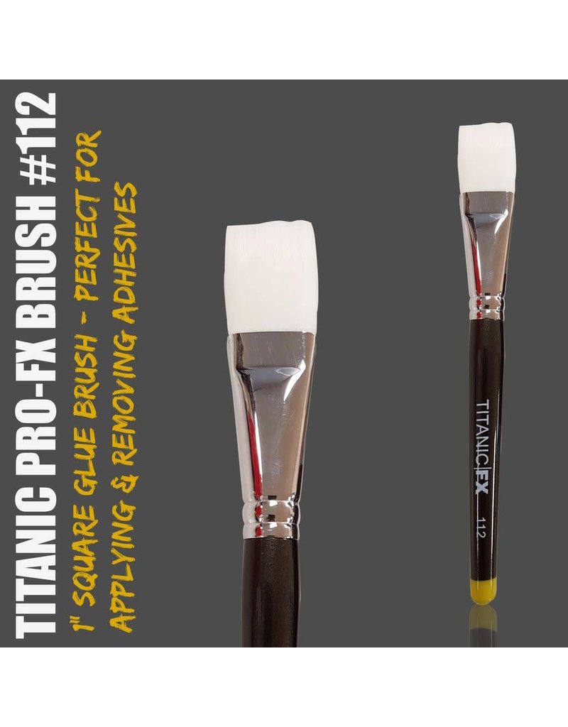 Titanic FX Pro-FX Brush No.112  - 1" Square Adhesive / Remover Brush