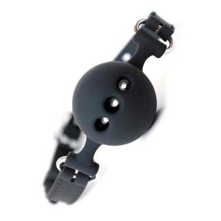 Silicone Breathable Ball Gag with Silicone Strap, 1.75 inch ball