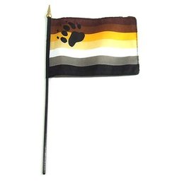 Bear Pride Stick Flag