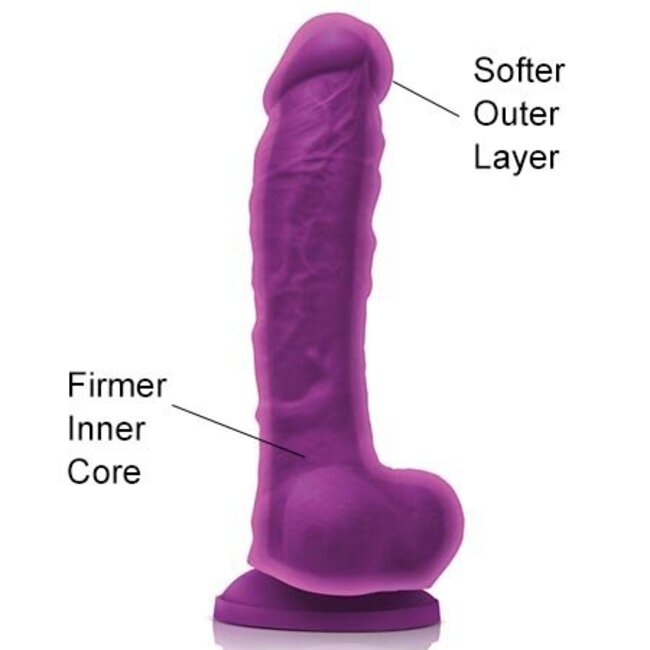 Colours 8 Inch Dual Density Suction Cup Dildo