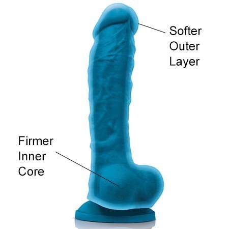 Colours 8 Inch Dual Density Suction Cup Dildo