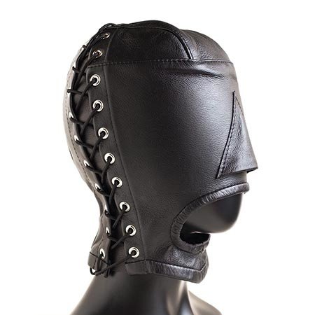 Open Mouth Leather Hood